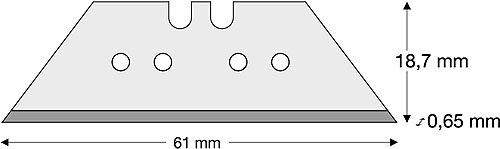 Lutz Trapezklinge gr. TGL65-FB SB, 61 mm