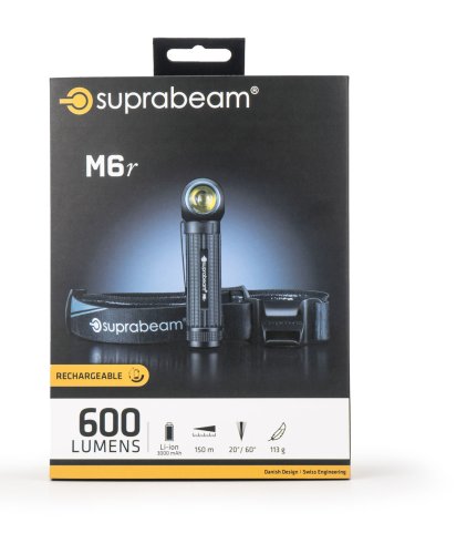 Suprabeam Taschenlampe M6r, Akku, LED