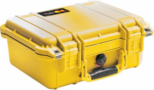 Peli Case 1400 with foam, yellow