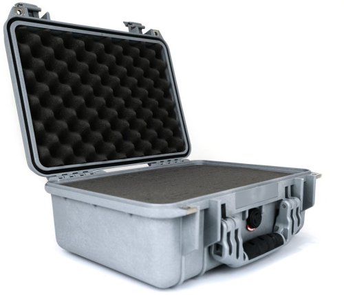 Preview: Peli Case 1450 mit Schaumstoff, silber