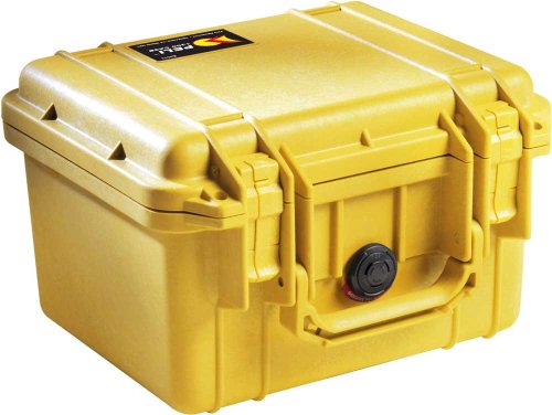 Peli Case 1300 with foam, yellow