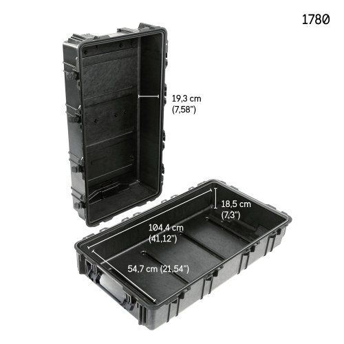 Preview: Peli Case 1780 mit Schaumstoff, schwarz