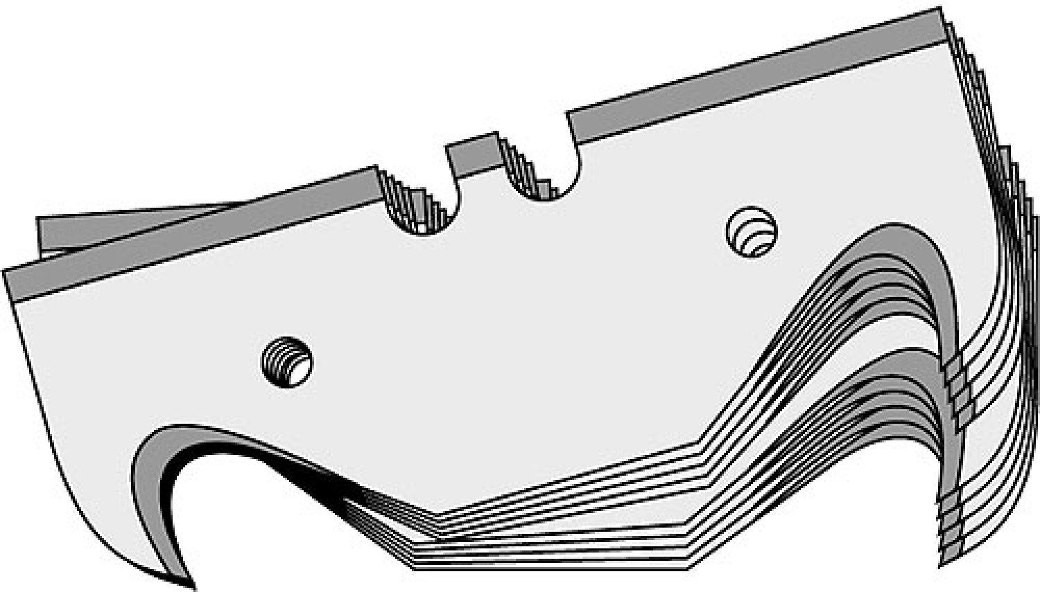 Lutz hook-shaped trapezoidal blade, large HT65 FB