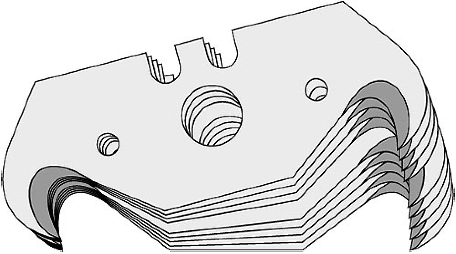 Lutz Hakenklinge HL65-PB, mit Mittelloch