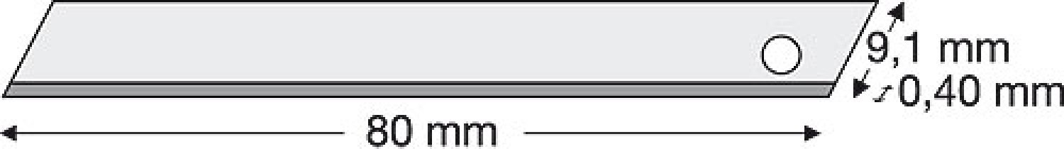 Lutz knife blade AB10-KB, 9 mm