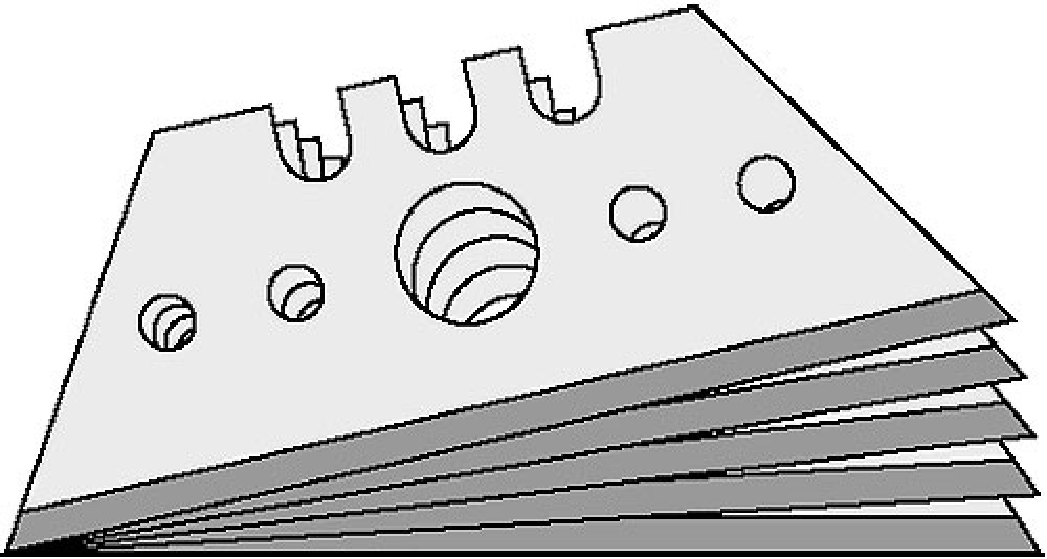 Lutz Trapezklinge klein TL65-PB, 50,8 mm