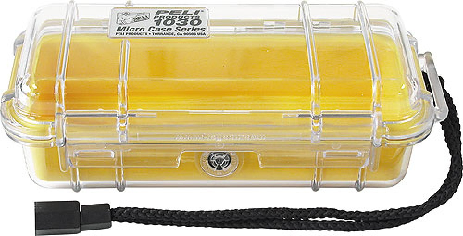 Peli MicroCase 1030, yellow bottom