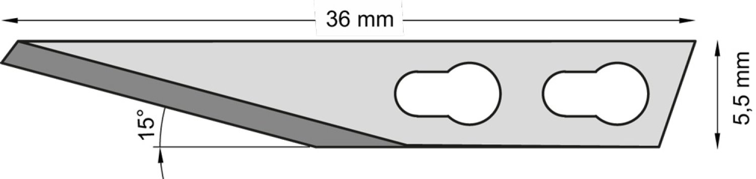 Lutz deburring blade EGK6390-SZ, K36.50