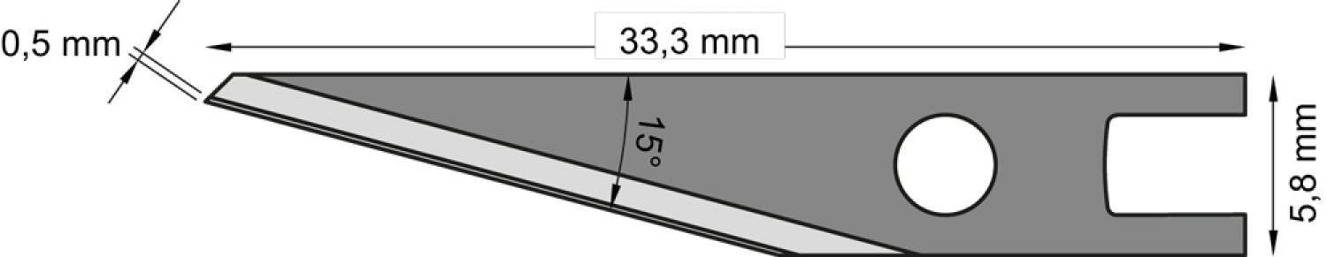 Lutz deburring blade EGK6395-SZ, K31.50