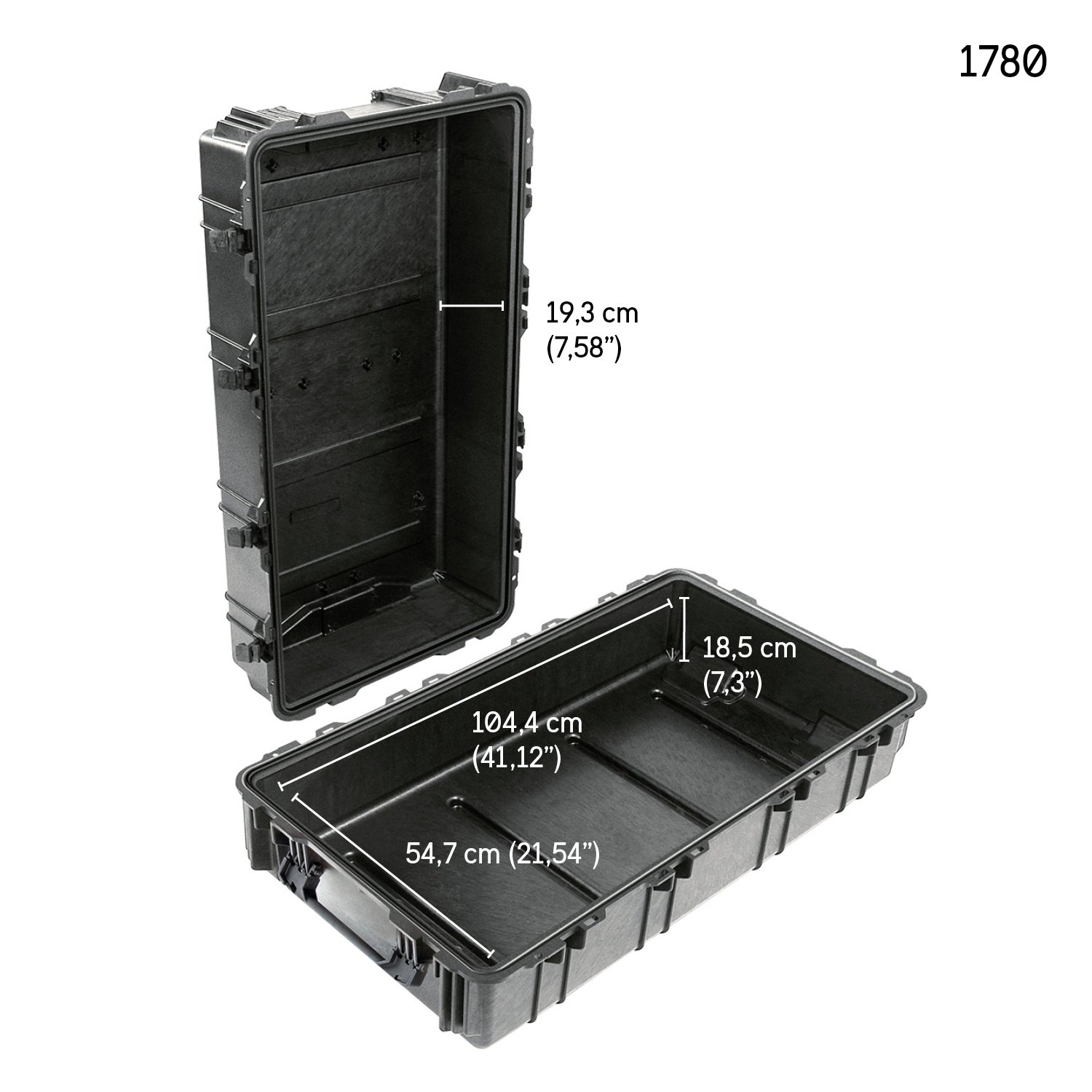 Peli Case 1780 mit Schaumstoff, schwarz